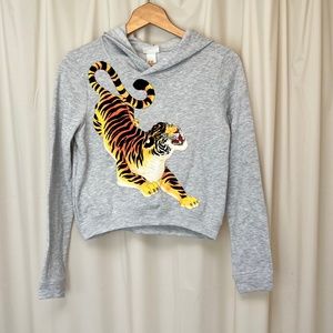 H&M Katie Scott tiger short sweater girls 12-14y nwot
